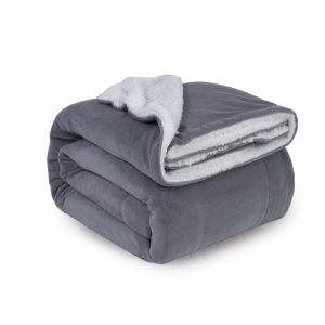 ComfyWell Sherpa Fleece Blanket, Soft and Cozy - Throw Blanket, Large Fluffy Blanket throws for Sofa, Couch, Bed, Travel, Thick Thermal Warm Bed Blanket 150x200cm. (Twin/Double)