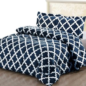 ComfyWell Single Duvet – Printed Quilt Comforter Bedspreads, Coverlets & Sets, 1 Pillowcases Warm and Anti Allergy All Season Coverless Duvet, Throws For Bed. (Single (135x200cm)