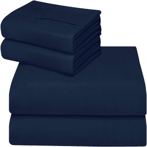 ComfyWell King Size Bed Sheet Bed Cover - Deep Pocket 14 inch (35 cm) - Soft Brushed Microfibre Fabric Burgundy Bedding - Shrinkage and Fade Resistant. (King (150x200cm)