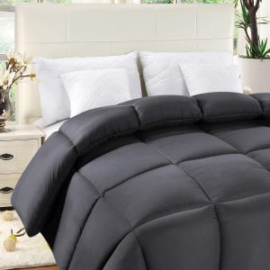 ComfyWell King Size Duvet – Plain Quilt Comforter Bedspreads, Coverlets & Sets, 2 Pillowcases Warm and Anti Allergy All Season Coverless Duvet, Throws For Bed. (King (220x230cm)