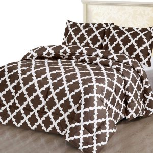 ComfyWell Single Duvet Set - Printed Duvet Cover Sets Bedding Quilt Cover Single Size Bed with 1 Pillowcases Zipper Closure-Ultra Soft Brushed Microfiber. (Single(135x200cm)